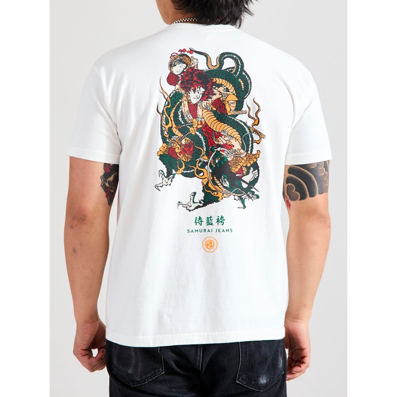 “Dragon Slayer Ryuou-Taro” Heavyweight T-Shirt in White