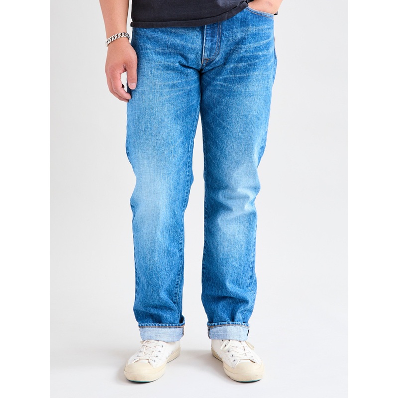 J401-MID “Circle Mid Wash” 14.8oz Selvedge Denim – Classic Straight Fit
