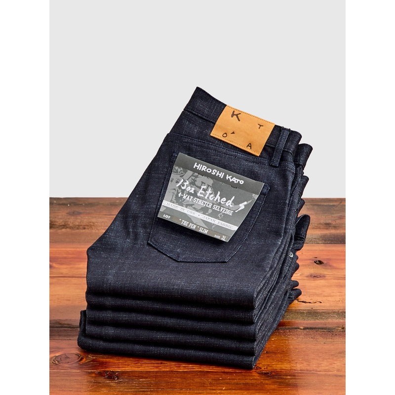“Etched” 13oz Stretch Selvedge Denim – Pen Slim