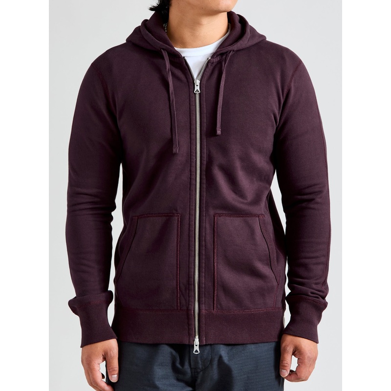 Zip Hoodie in Oxblood