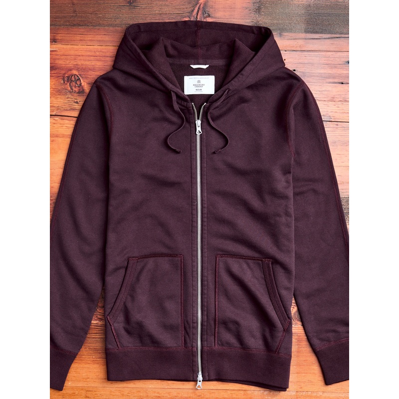 Zip Hoodie in Oxblood