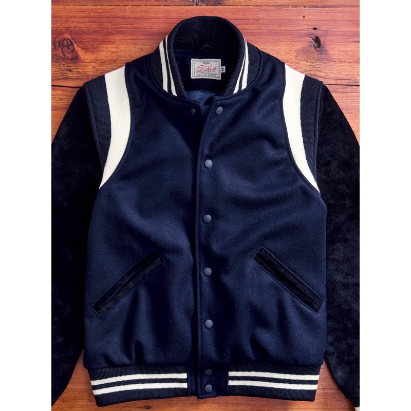 “15th Anniversary” Varsity Jacket in Indigo Roughout