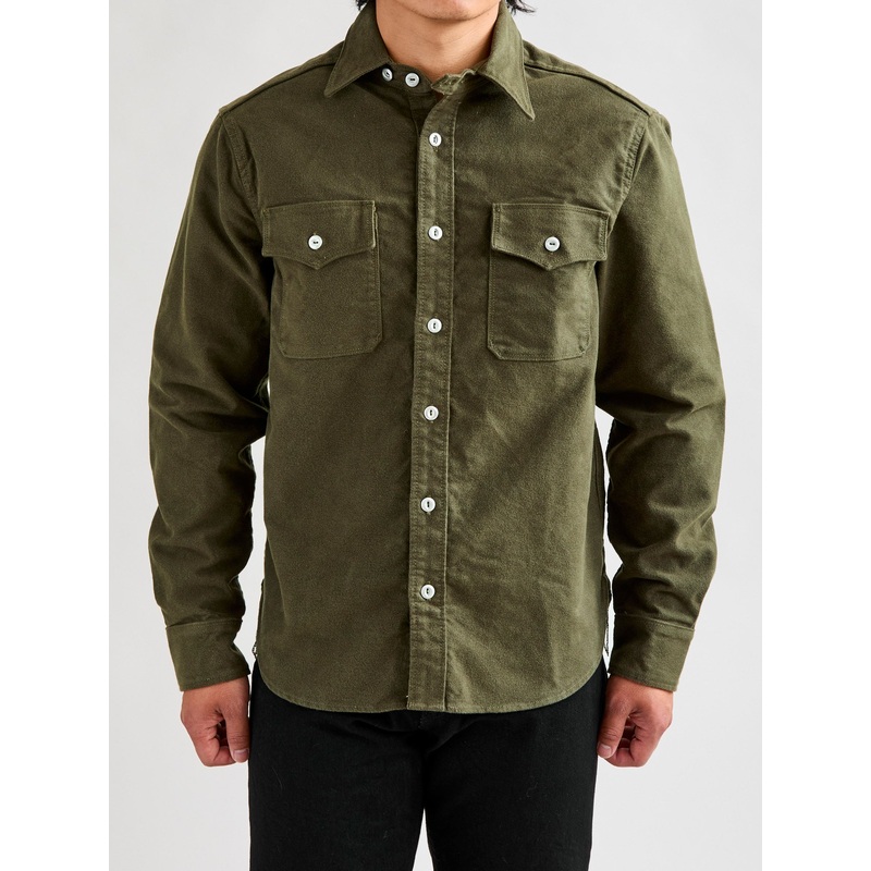 Scout Shirt in Olive Moleskin