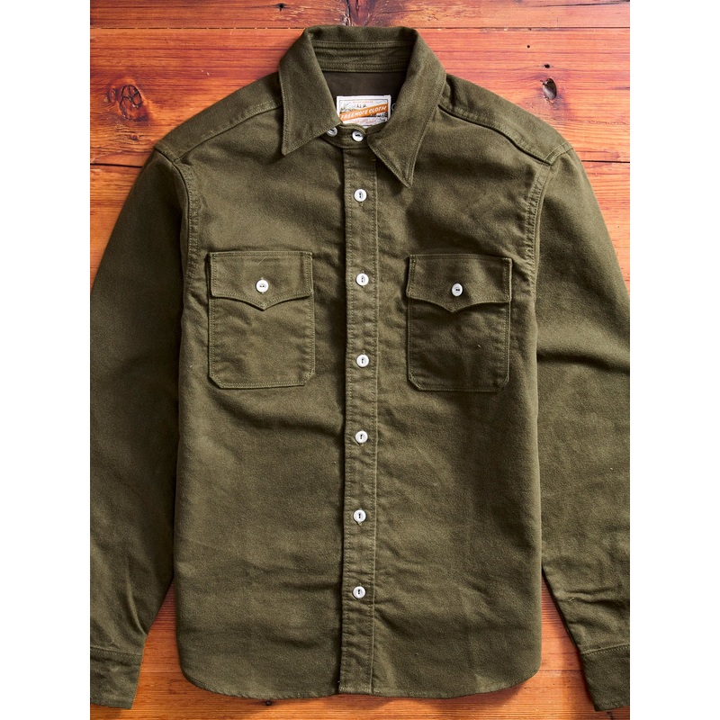 Scout Shirt in Olive Moleskin