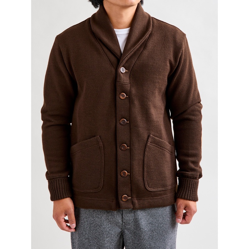 Shawl Sweater Coat in Brown