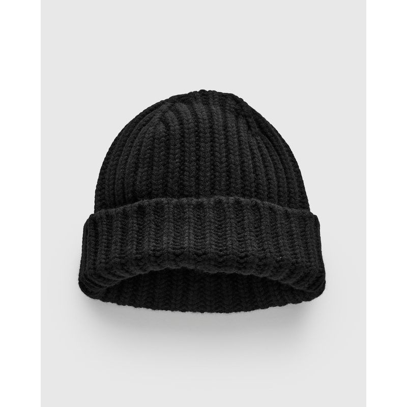 “Brain Freezer” Wool Beanie in Black