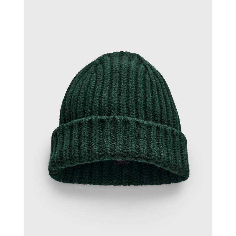 “Brain Freezer” Wool Beanie in Forest