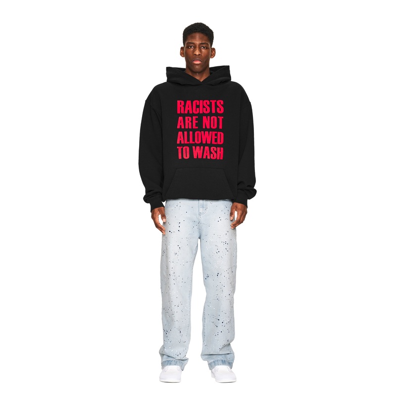 NO RACISTS HOODIE BLACK