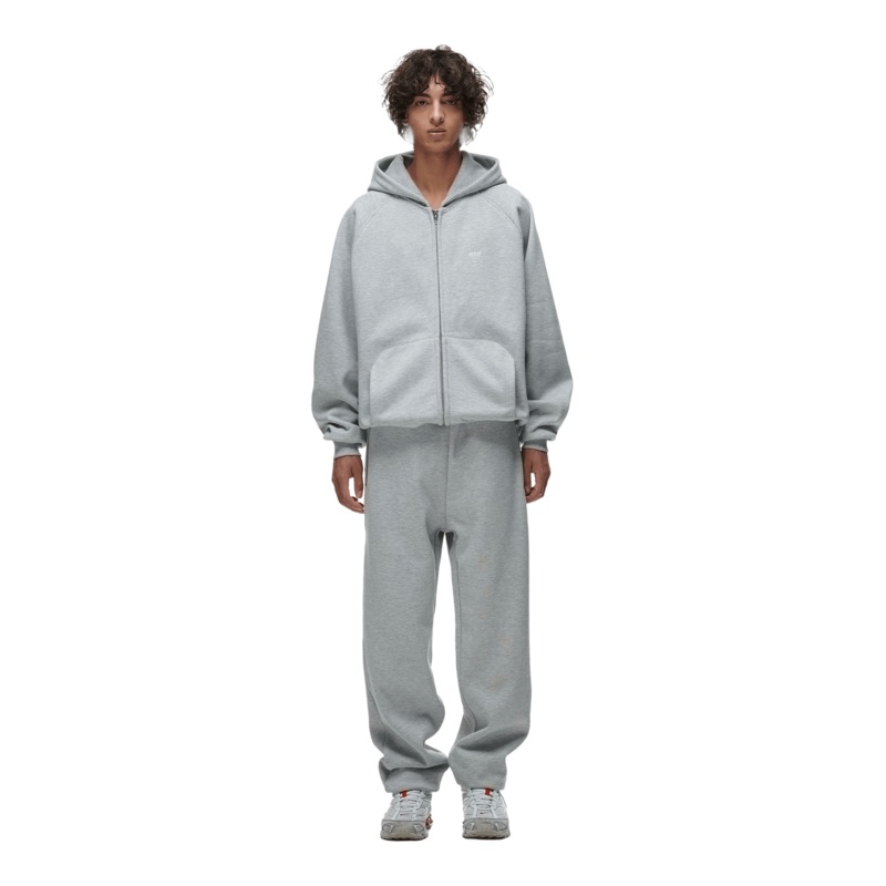 ZIP HOODIE GREY MELANGE