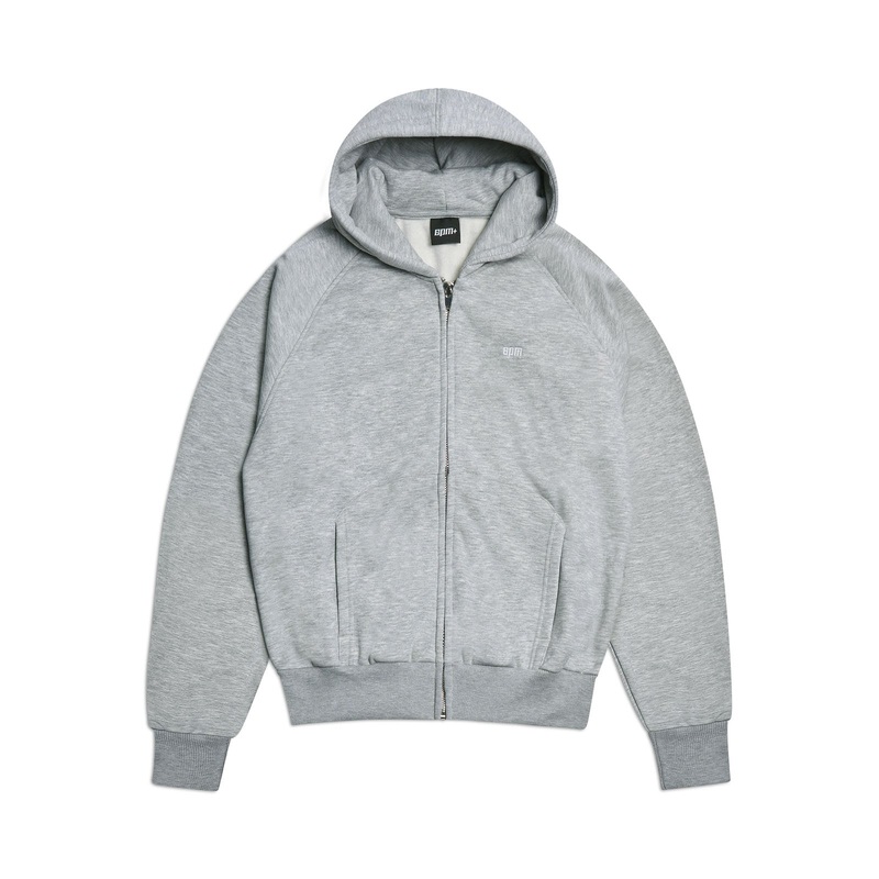 ZIP HOODIE GREY MELANGE