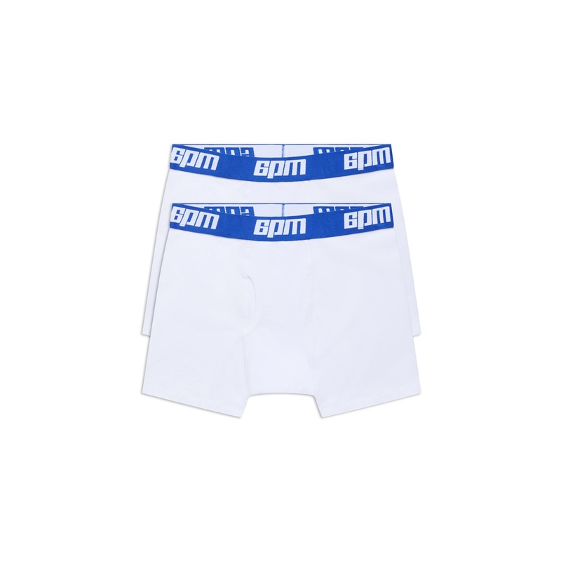BOXER SHORTS WHITE/PRINCESS BLUE (2-PACK)