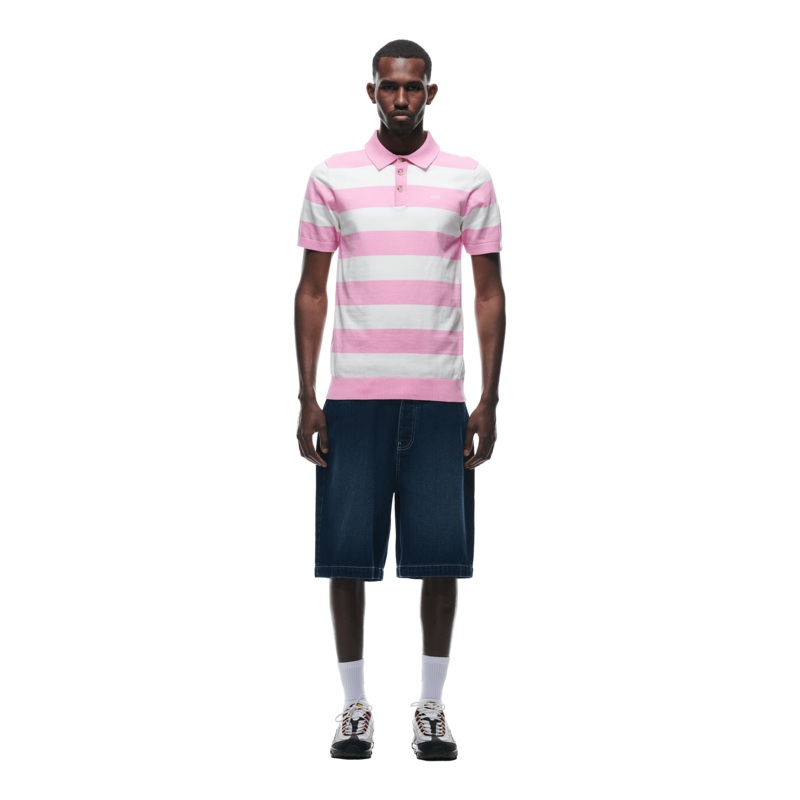 STRIPED POLO PINK