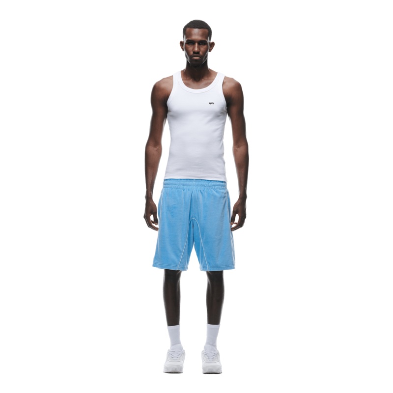 VELOUR SHORTS BLUE