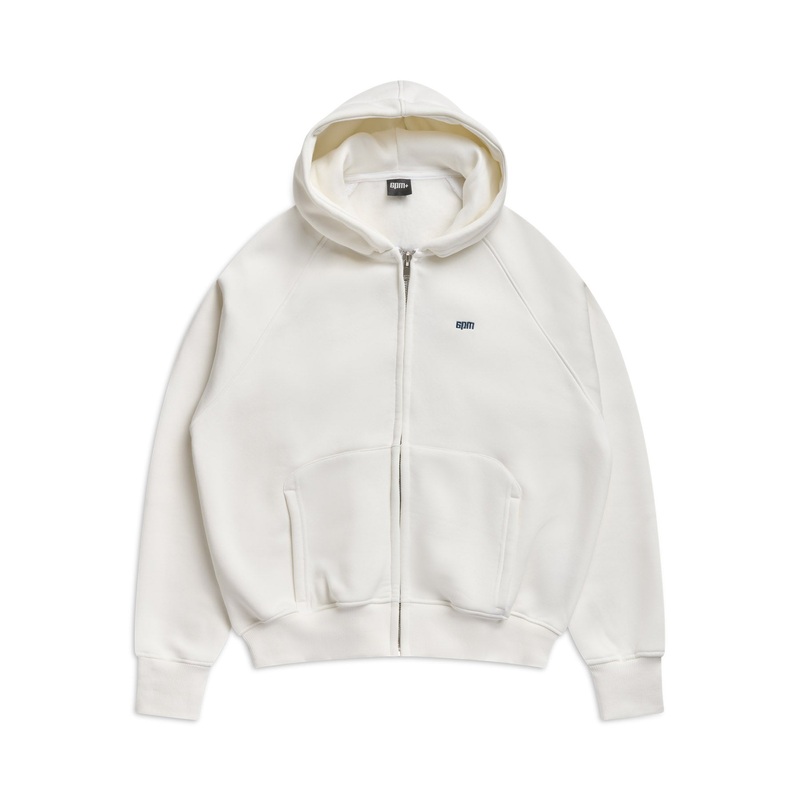 ZIP HOODIE COCONUT WHITE