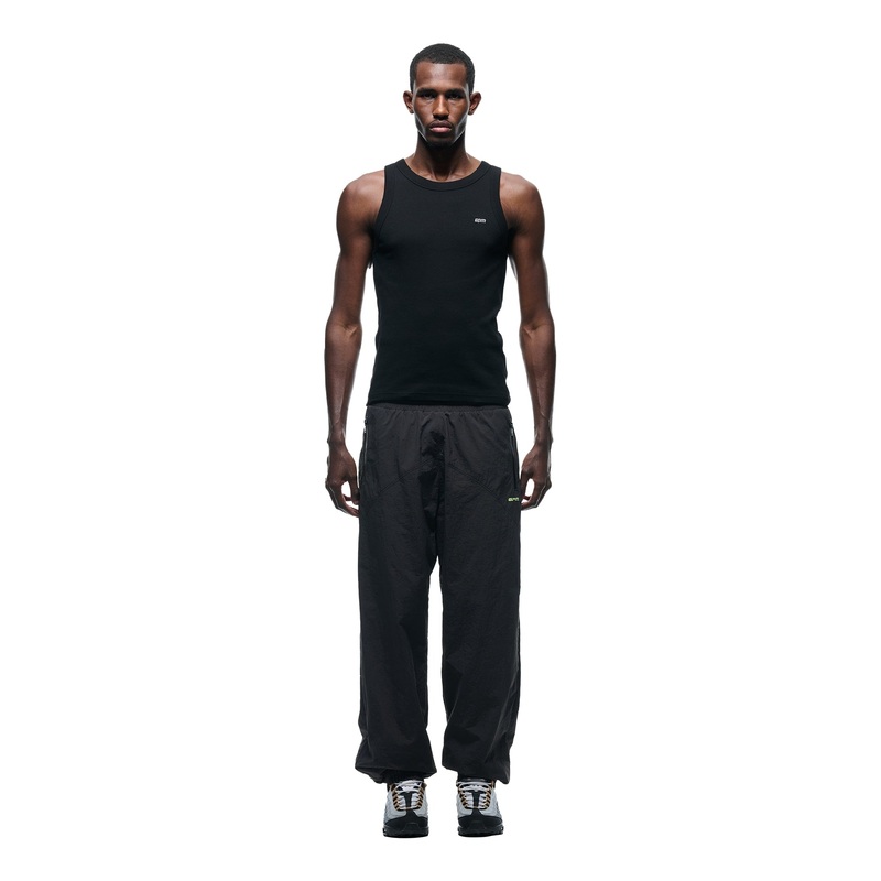 CRINKLE TRACK PANTS IRON GREY
