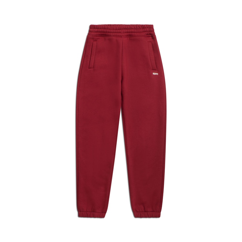 CUFF JOGGER WINE RED