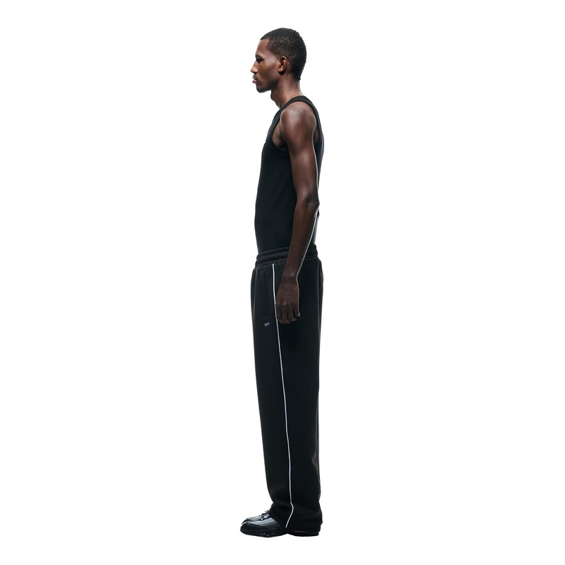 NEOPRENE TRACK PANTS BLACK