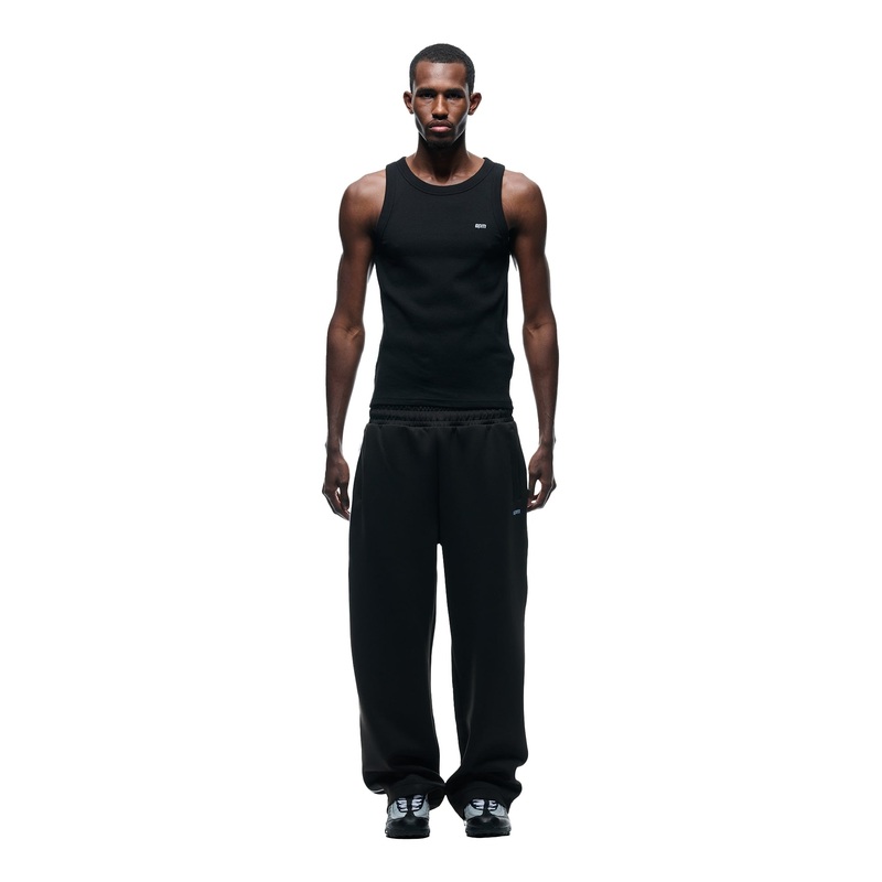 NEOPRENE TRACK PANTS BLACK