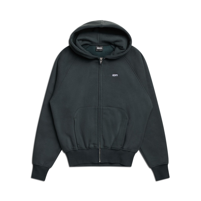 ZIP HOODIE DARK EMERALD