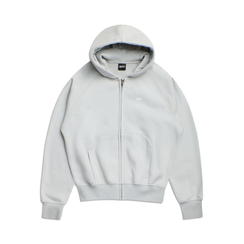 ZIP HOODIE SMOKE GREY