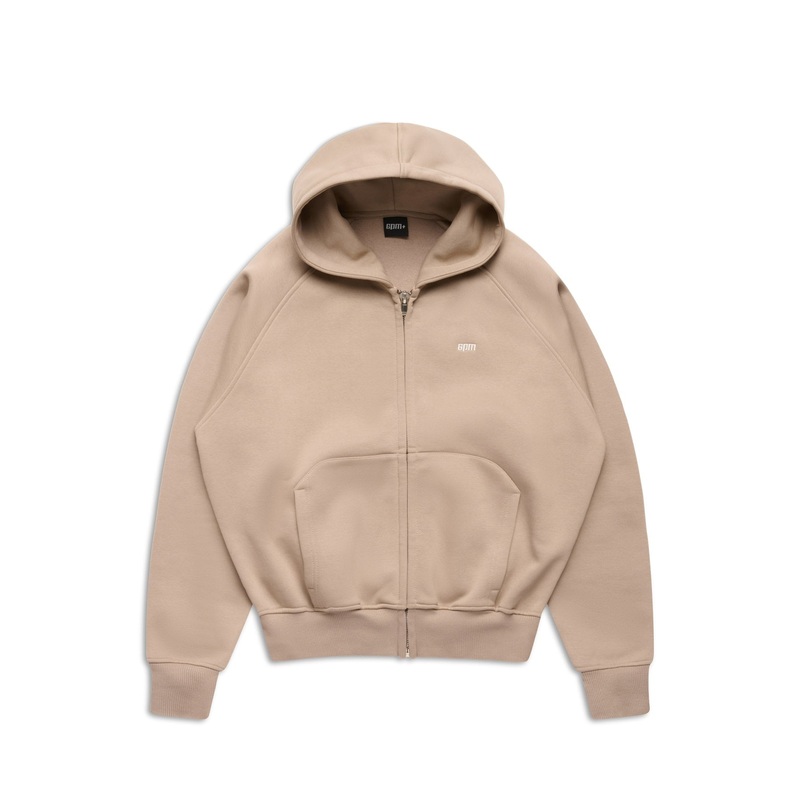 ZIP HOODIE MOCCA CREAM