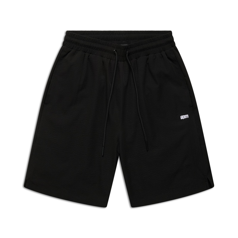 SEERSUCKER SWIM SHORTS BLACK