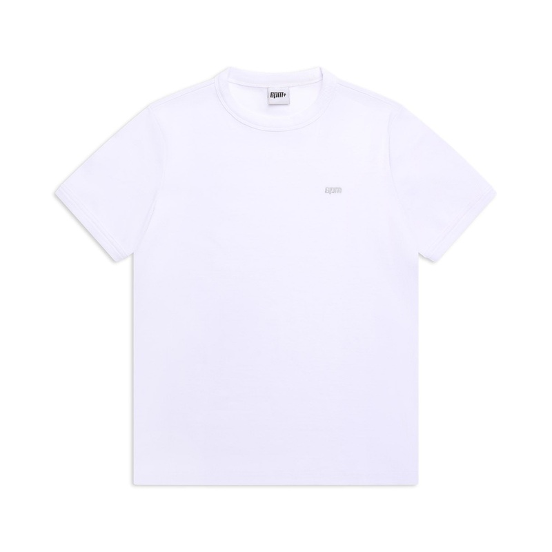RIBBED SLIM FIT TEE WHITE