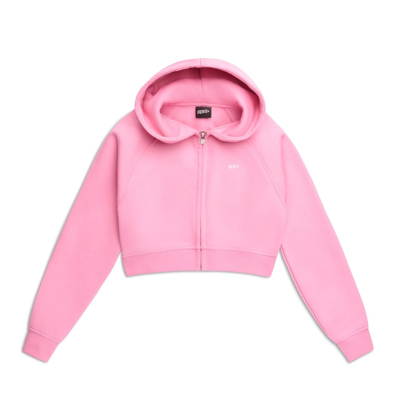 WMNS CROPPED ZIP HOODIE BUBBLEGLOW