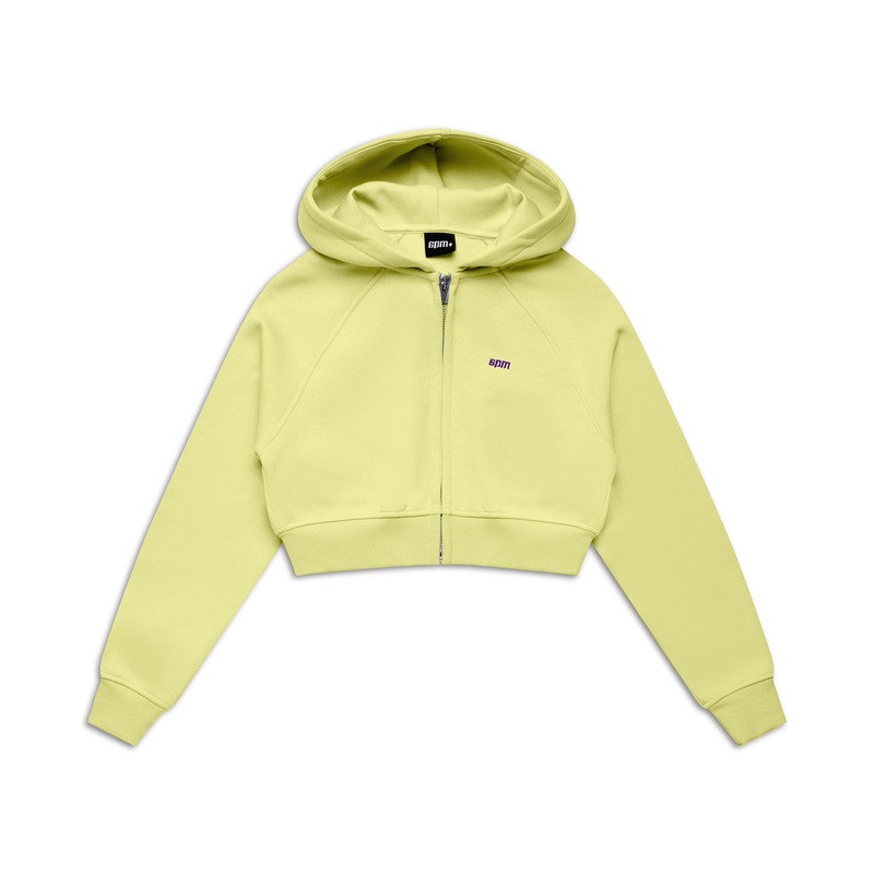 WMNS CROPPED ZIP HOODIE BUTTERCREAM