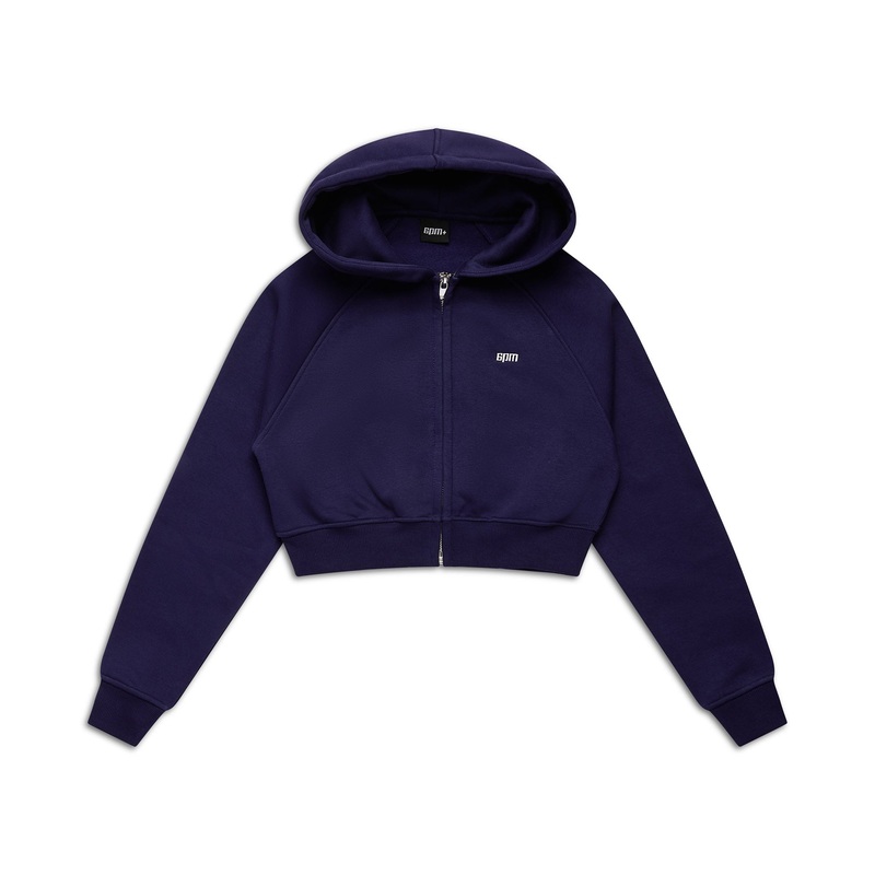 WMNS CROPPED ZIP HOODIE ORBIT BLUE