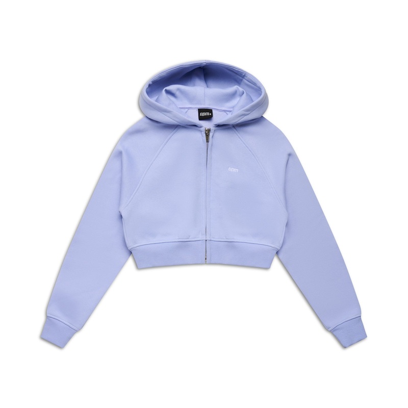 WMNS CROPPED ZIP HOODIE SOFT VIOLET