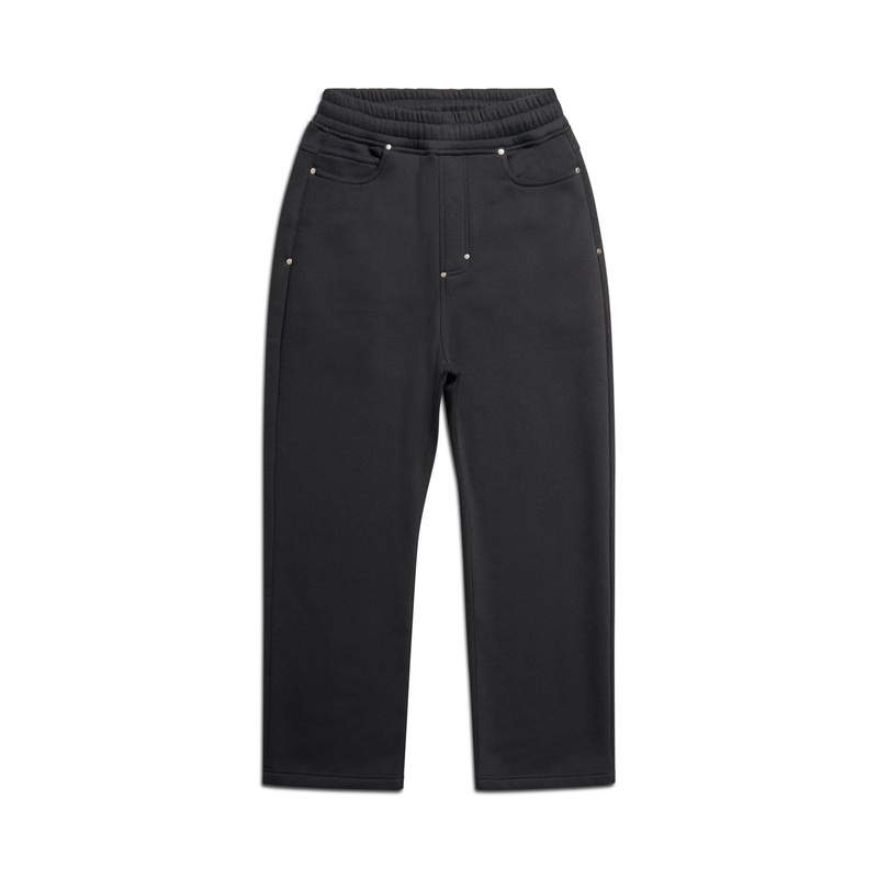 X-TRA WIDE 5-POCKET JOGGER BLACK