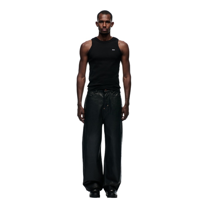 WAX COATED DENIM BLACK