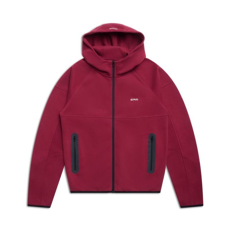 HOODED ROADMAN JACKET WINE RED