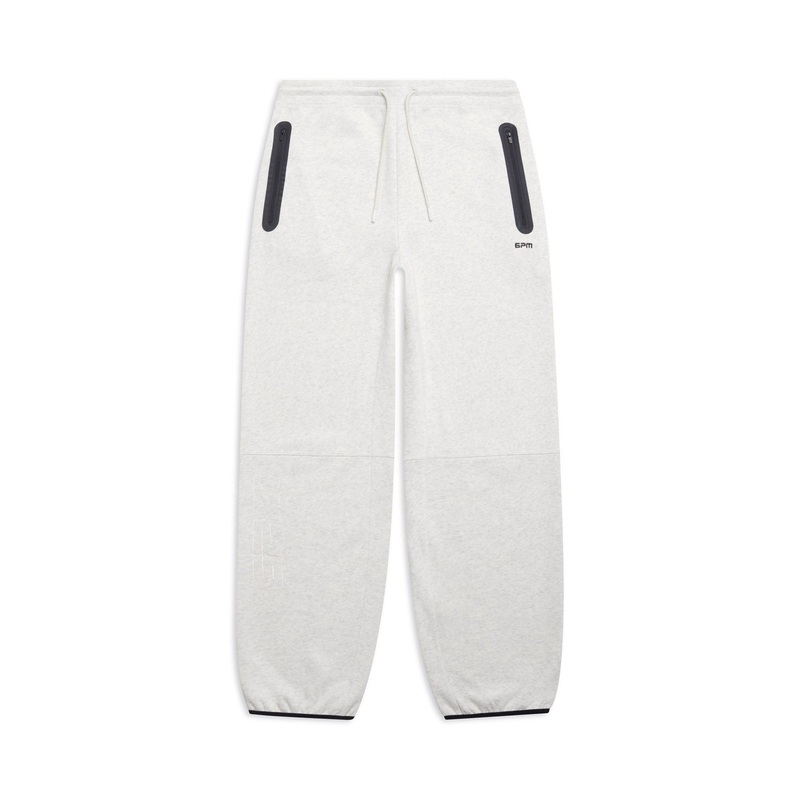 WIDE ROADMAN PANTS LIGHT GREY MELANGE